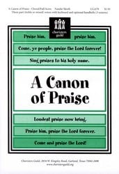 Canon of Praise Three-Part Treble choral sheet music cover Thumbnail